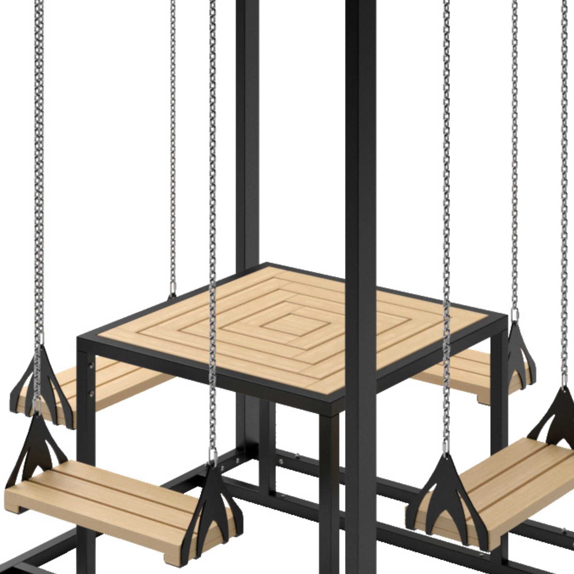 Plateau de table en bois de frêne pour lounge balançoire
