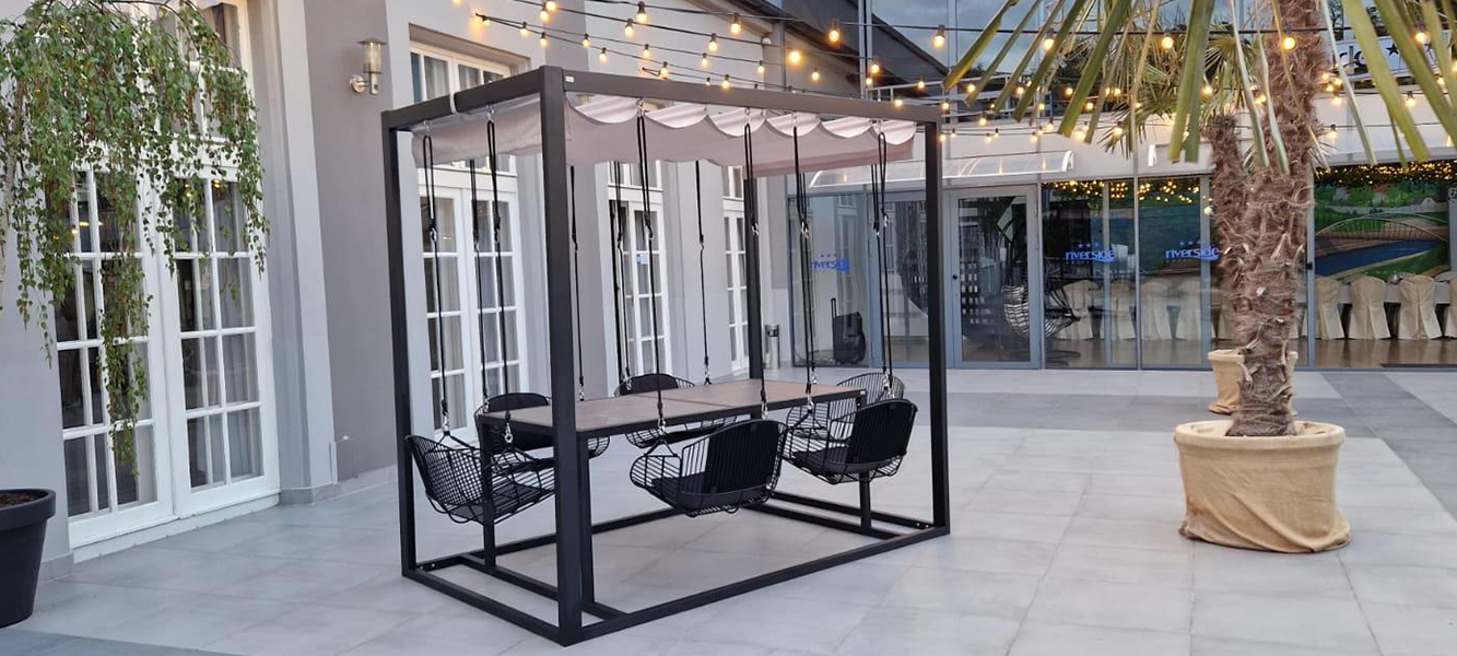 Salon balançoire espace extérieur