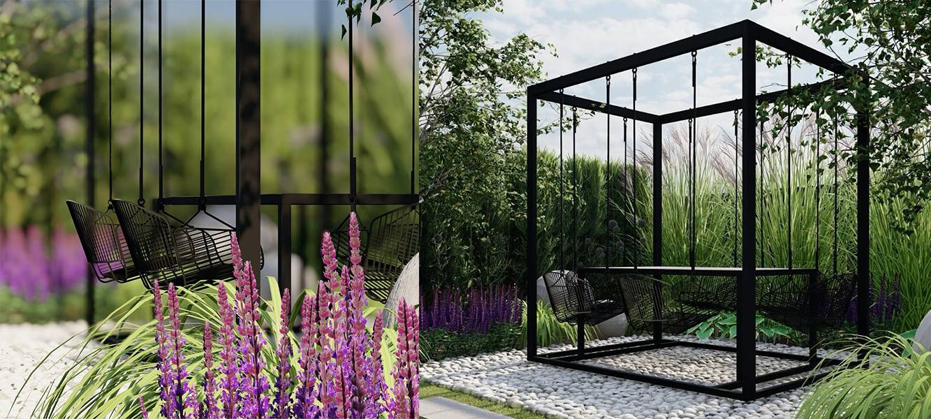 Salon de jardin premium sièges suspendus